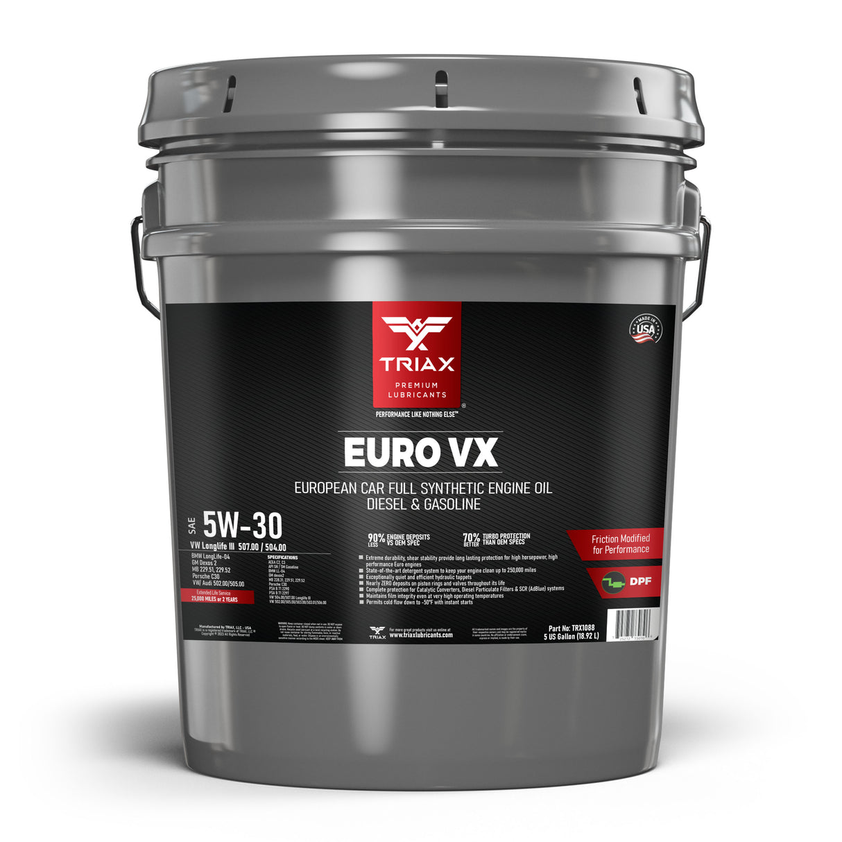 TRIAX Euro VX 5W-30 Full Synthetic DPF | 507.00 | 504.00 Longlife III