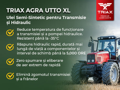 TRIAX Agra UTTO XL Ulei Hidraulic | Transmisie Semi Sintetic - Utilaje Agricole