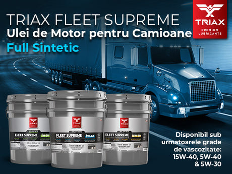 TRIAX Fleet Supreme 5W-40 Full Synthetic - Heavy Duty Diesel | API CK-4 | VOLVO VDS-4.5 | MB 229.51