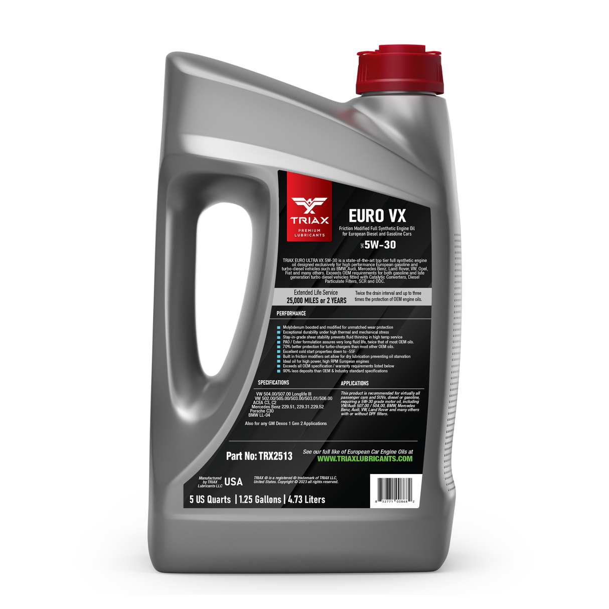 TRIAX Euro VX 5W-30 Full Synthetic DPF | 507.00 | 504.00 Longlife III